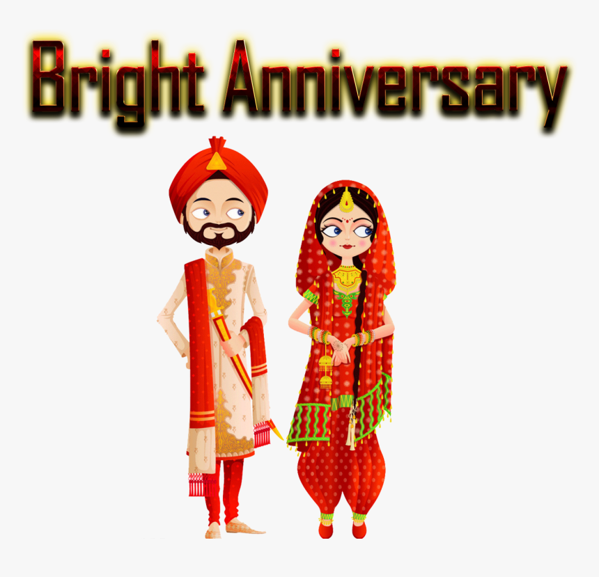 Bright Anniversary Png Free Background - Happy Marriage Anniversary Punjabi, Transparent Png, Free Download