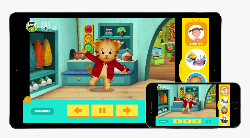 Ipad With Pbs Socal On Screen - Daniel Tiger's Neighborhood Memes, HD Png Download, Free Download