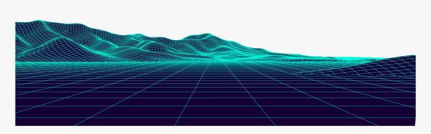 Enter Image Description Here - 80s Wireframe Terrain Png, Transparent Png, Free Download