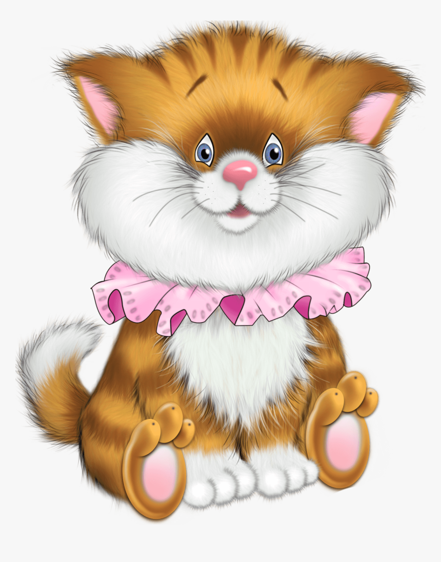 Tiger Kitten Cartoon Free Clipart M=1374271200 - Cute Kitten Cat Clipart, HD Png Download, Free Download