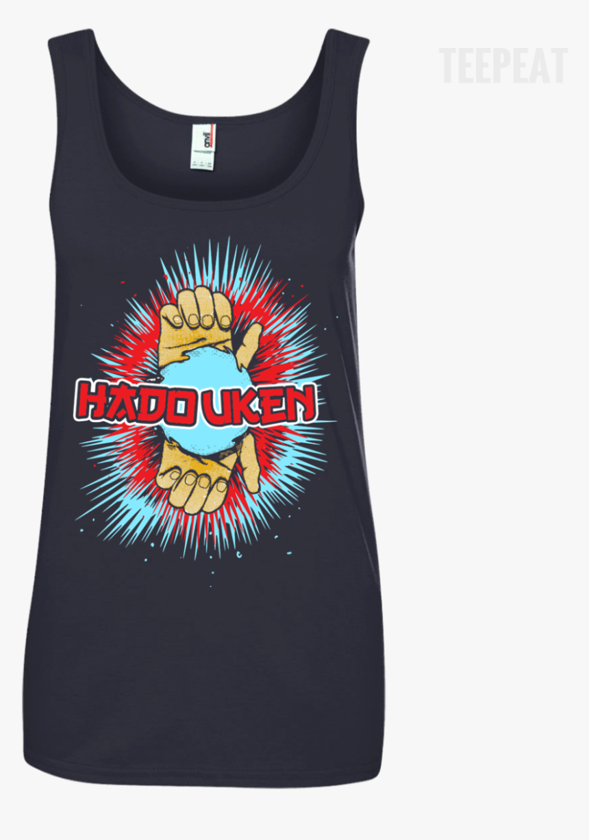 Street Fighter Hadouken Ladies Tee Apparel Teepeat"
 - T-shirt, HD Png Download, Free Download