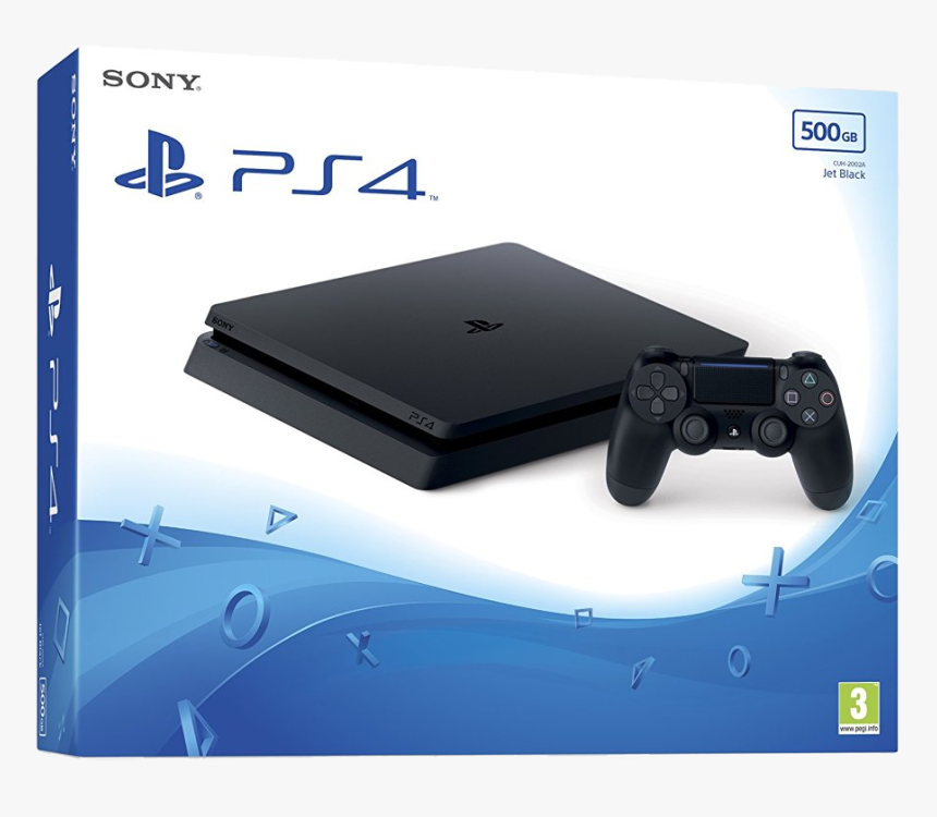 Ps4 500gb Slim Black, HD Png Download, Free Download