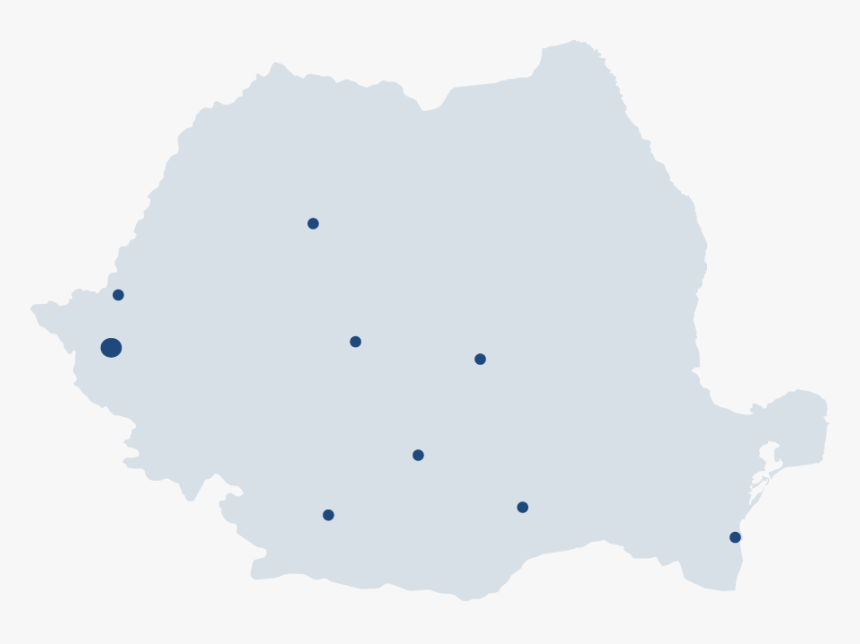 Romanian Regional Blank Map, HD Png Download, Free Download
