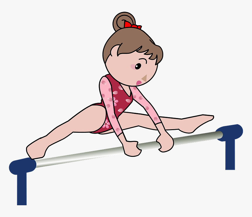 Uneven Bars Artistic Gymnastics Clipart - Cartoon, HD Png Download, Free Download