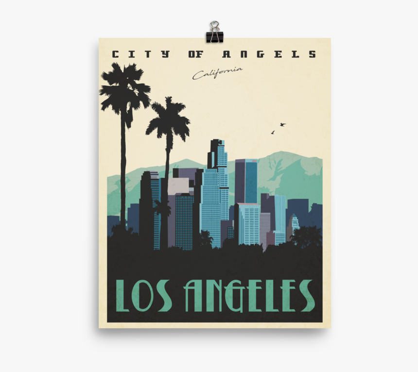 Transparent Los Angeles Skyline Silhouette Png - California Twa Travel Posters Los Angeles, Png Download, Free Download