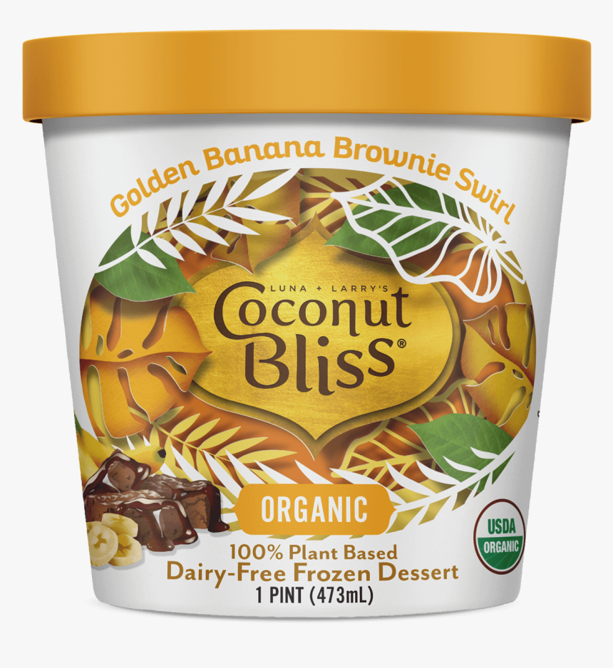 Pint Of Golden Banana Brownie Swirl, HD Png Download, Free Download