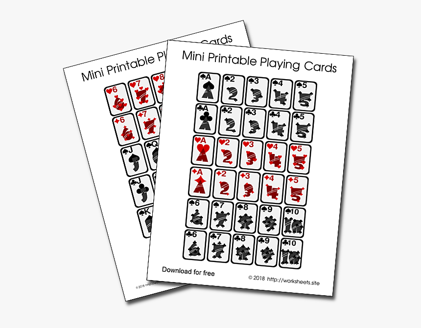 Printable Deck Of Cards , Png Download - Downloadable Printable Card Deck, Transparent Png, Free Download
