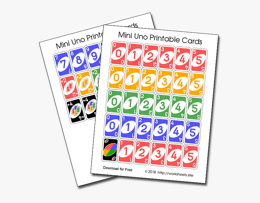 Printable Uno Cards Deck - Pdf Printable Uno Cards, HD Png Download -...