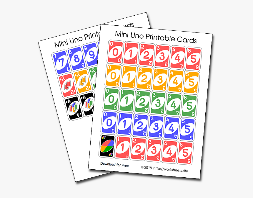 Printable Uno Cards Deck - Pdf Printable Uno Cards, HD Png Download, Free Download