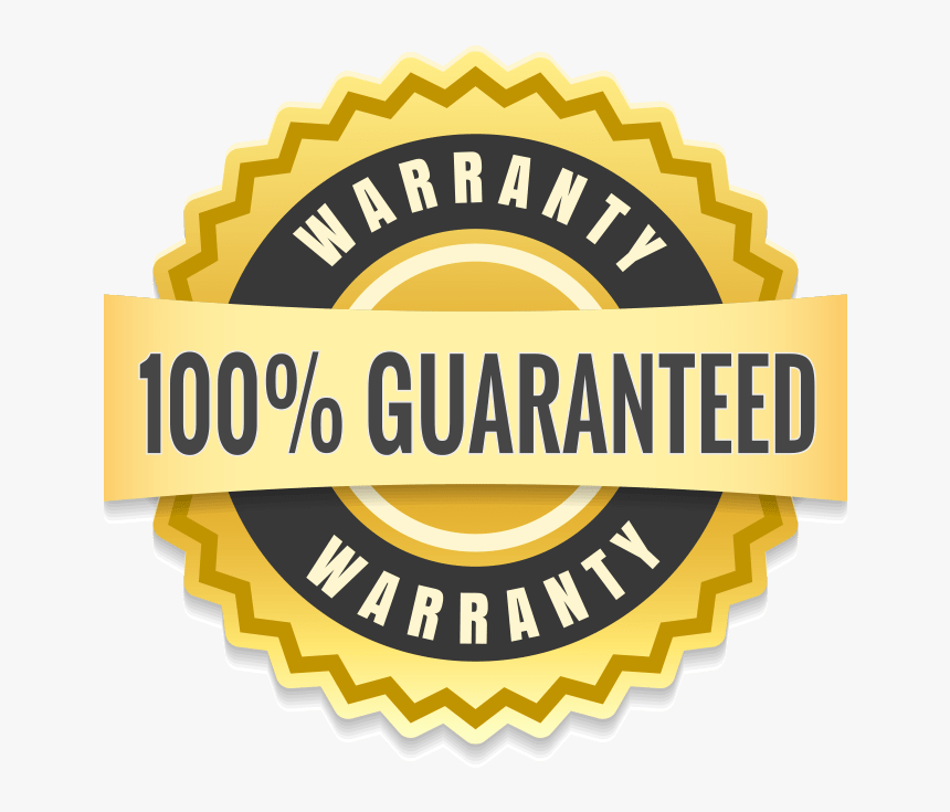 Industry Leading Warranty 100% Guaranteed - Label Warranty 100% Png, Transparent Png, Free Download