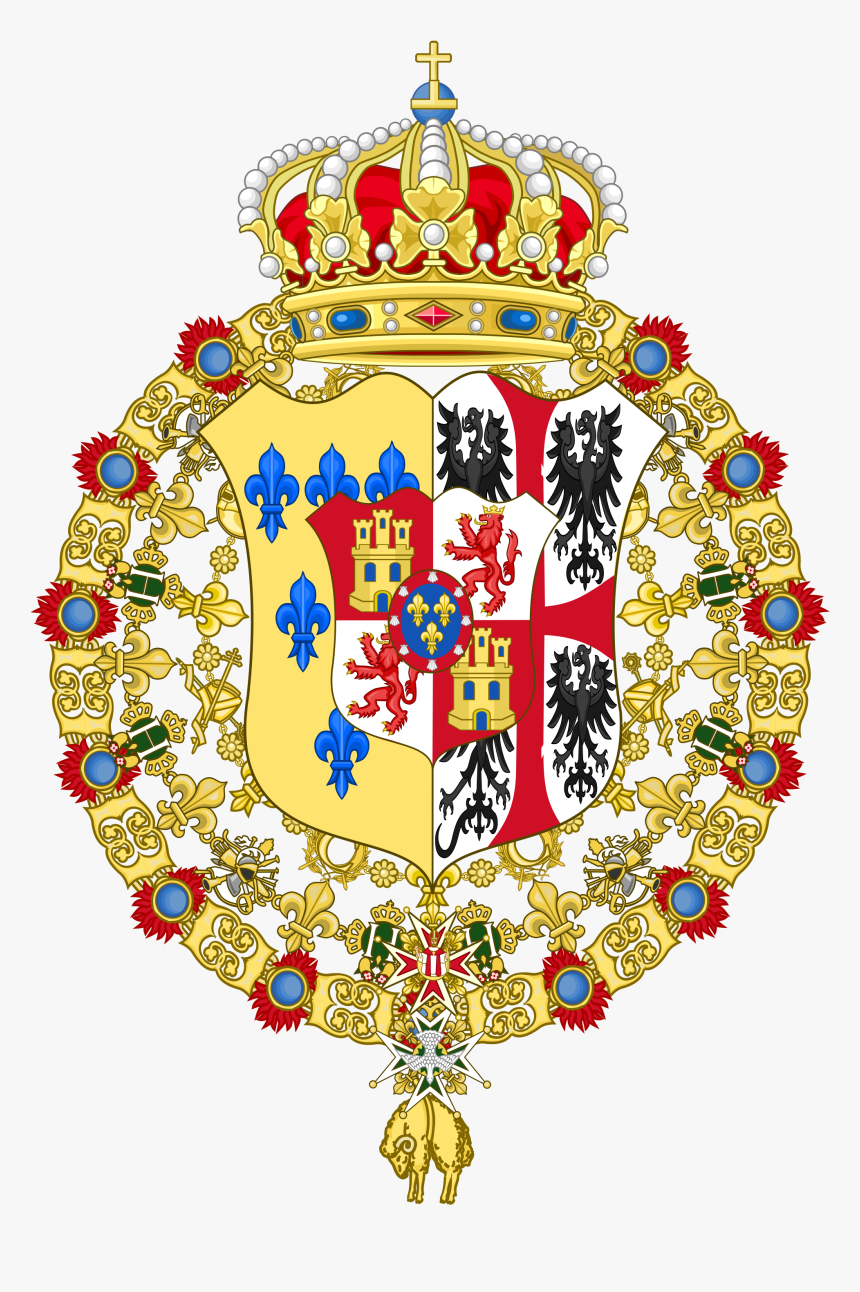 Spain Crown Clipart Png Freeuse Download House Of Bourbon - Coat Of Arms King Spain Galicia, Transparent Png, Free Download