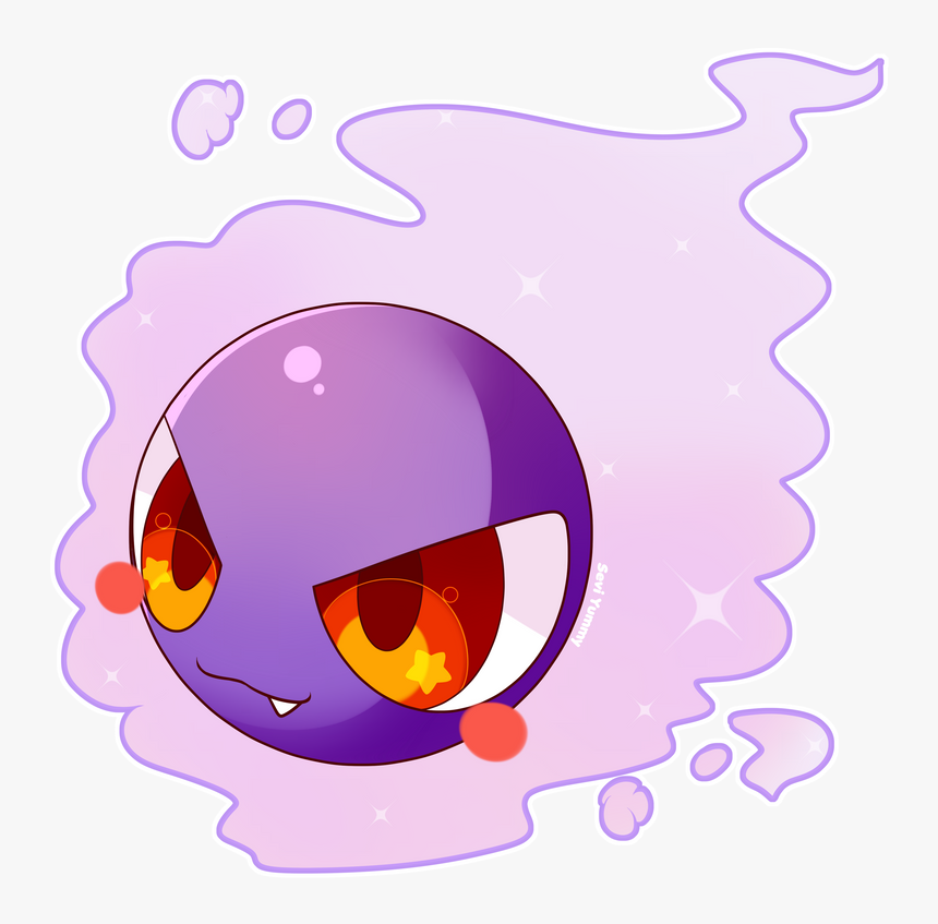 Cute Gastly Pokemon Art, HD Png Download, Free Download