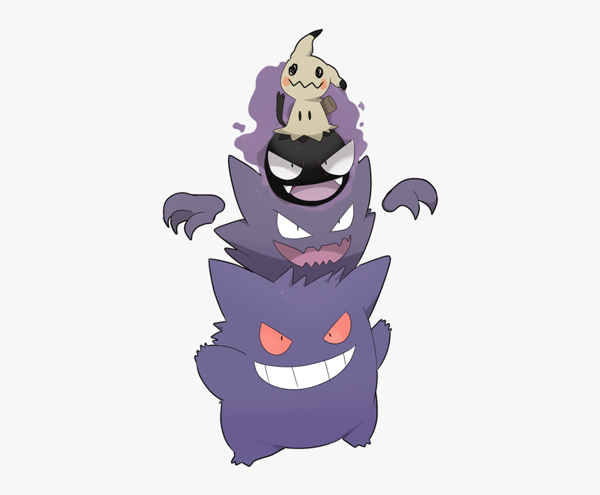 Gastly Haunter Gengar Mimicu, HD Png Download, Free Download