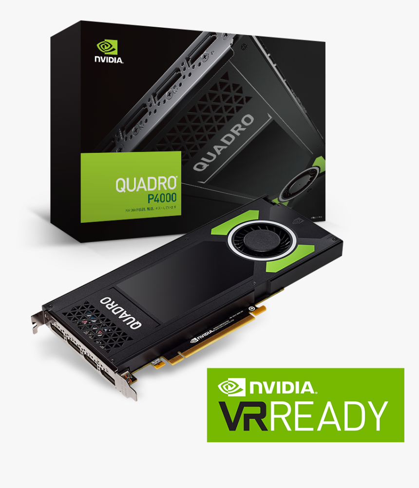 Pny Nvidia Quadro P4000 Graphics Card Vcqp4000 Pb 8gb - Nvidia Quadro P4000, HD Png Download, Free Download