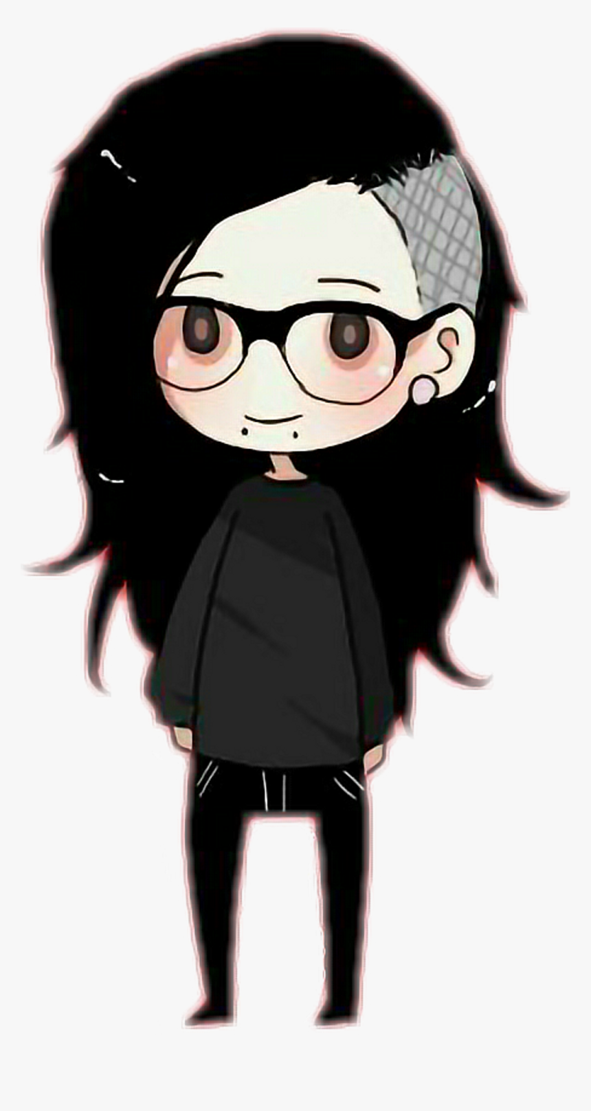 Skrillex Chibi , Png Download - Dj Skrillex Logo Stickers, Transparent Png, Free Download