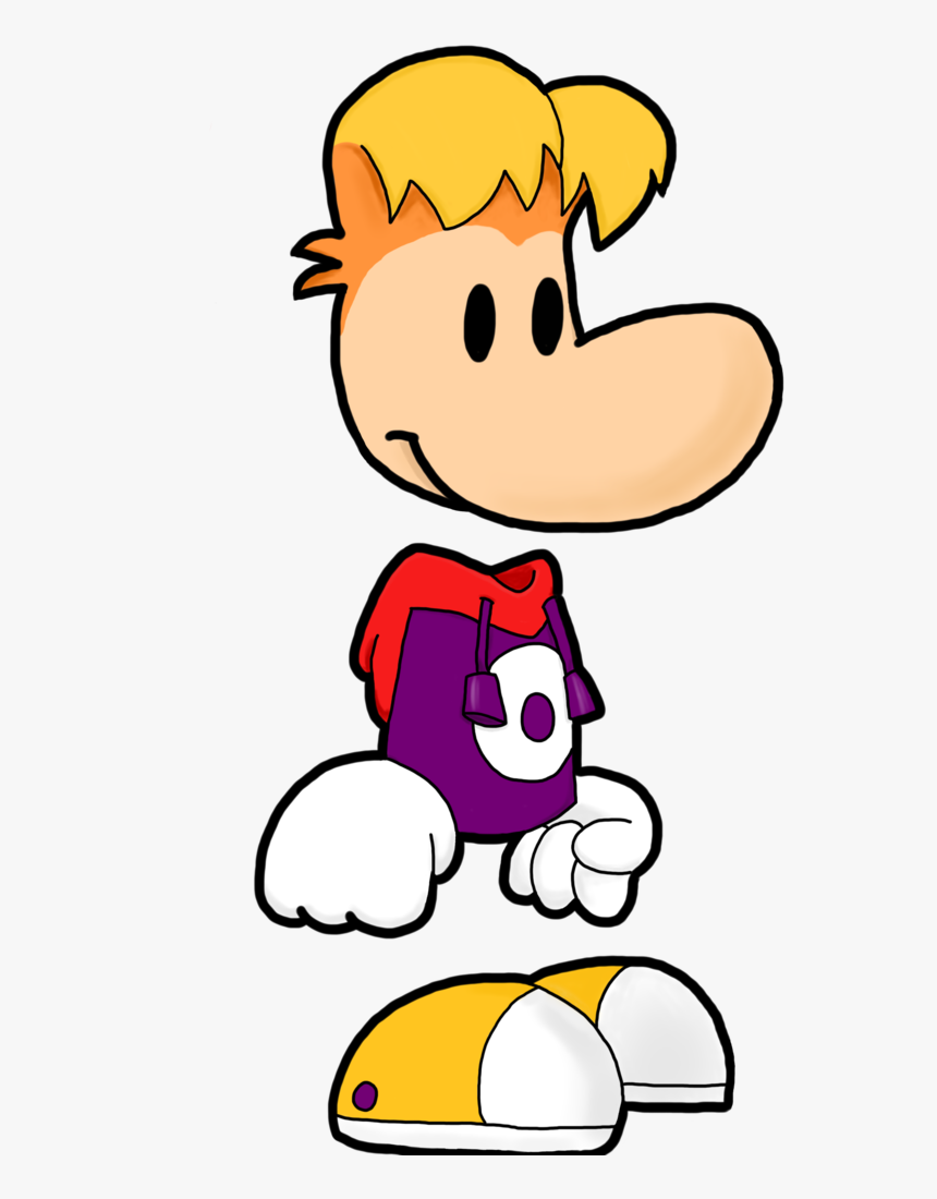 I Decided To Go Ahead And Color My Paper Rayman Drawing, - Paper Rayman, HD Png Download, Free Download