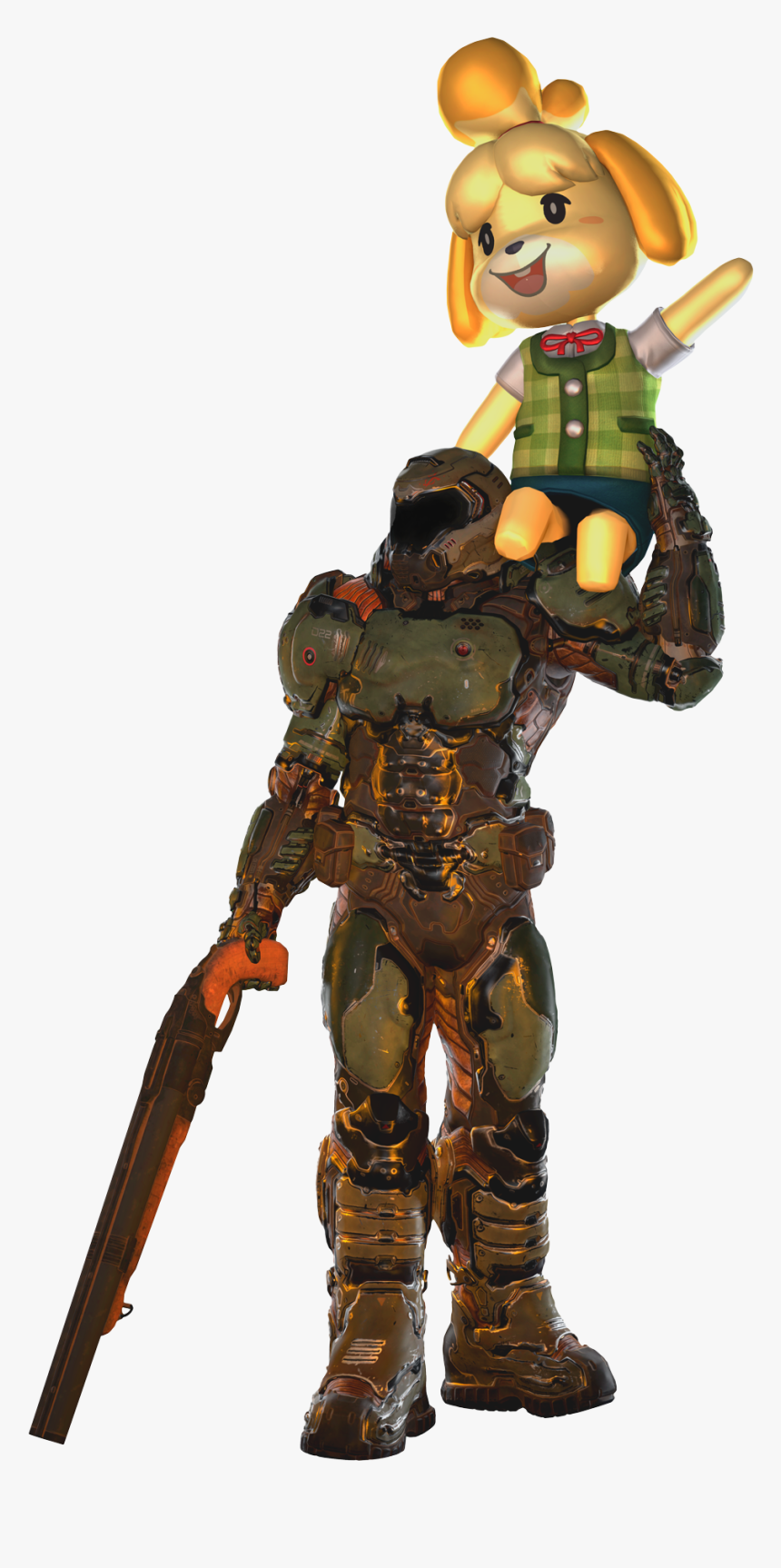 38* Toy Action Figure - Wholesome Doomguy And Isabelle, HD Png Download, Free Download