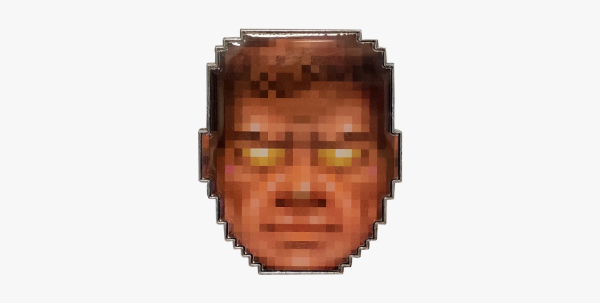 Doom Pin Badge Iddqd - Doomguy Png, Transparent Png, Free Download