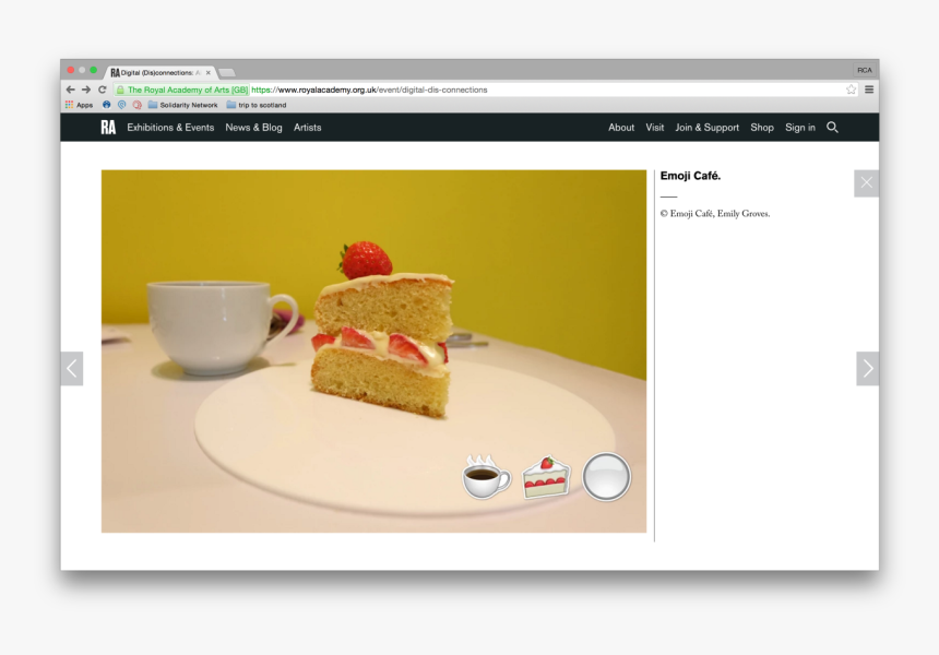 I’m Showing Emoji Cafe At The Royal Academy Tomorrow - Cheesecake, HD Png Download, Free Download