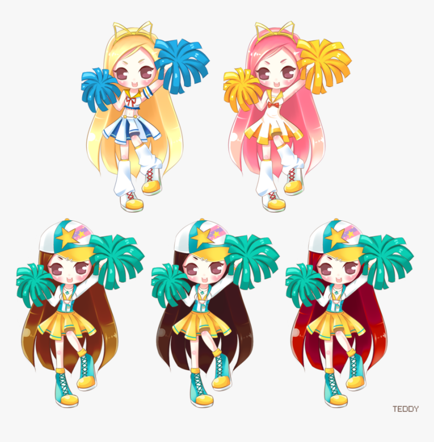 Vector Library Cheerleader Lucia By Teddyland - Chibi Cheerleader, HD Png Download, Free Download