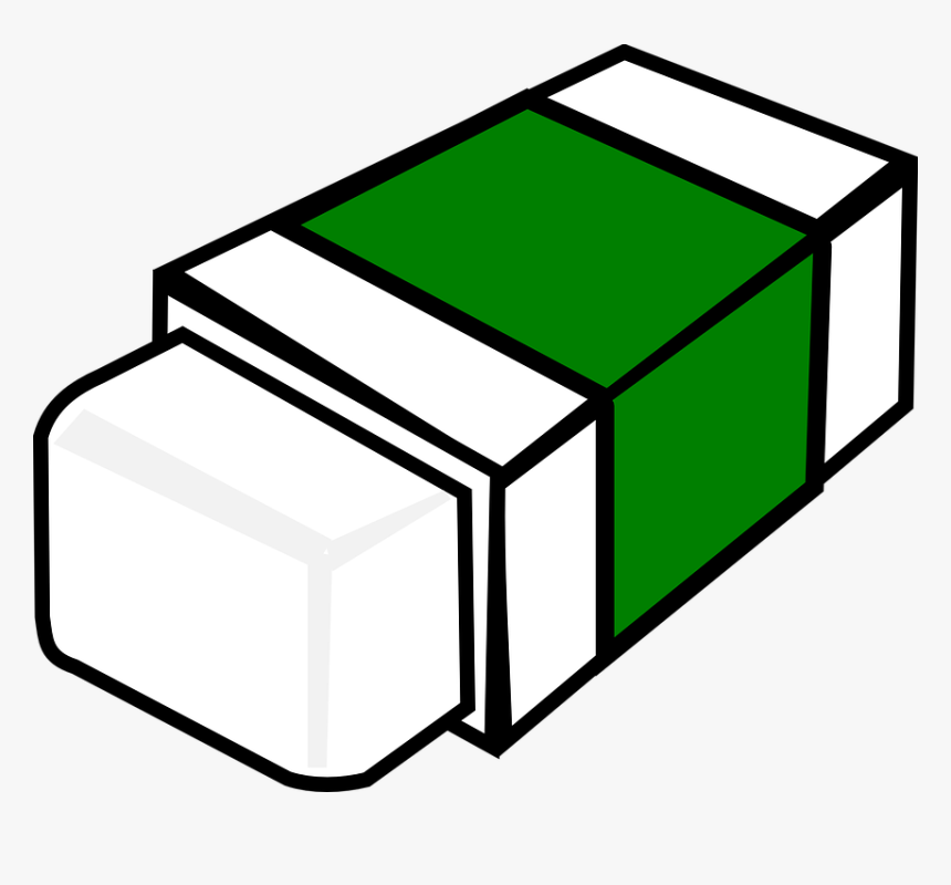 Eraser Rubber Green - Eraser Clip Art, HD Png Download - kindpng.