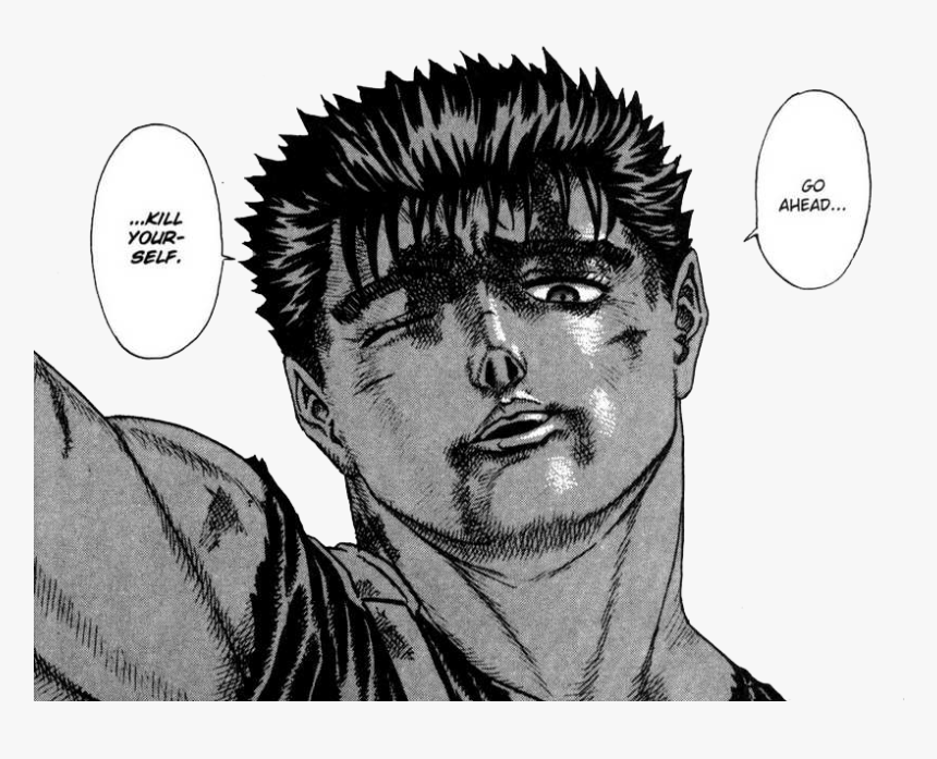 Sad Guts Png - Berserk Guts Kill Yourself, Transparent Png, Free Download