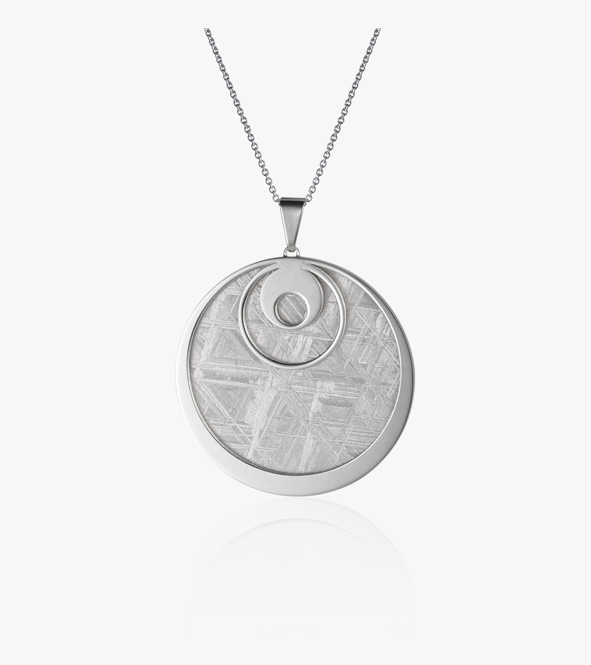 Meteorite Crop Circle Droplet Pendant In Silver - Locket, HD Png Download, Free Download