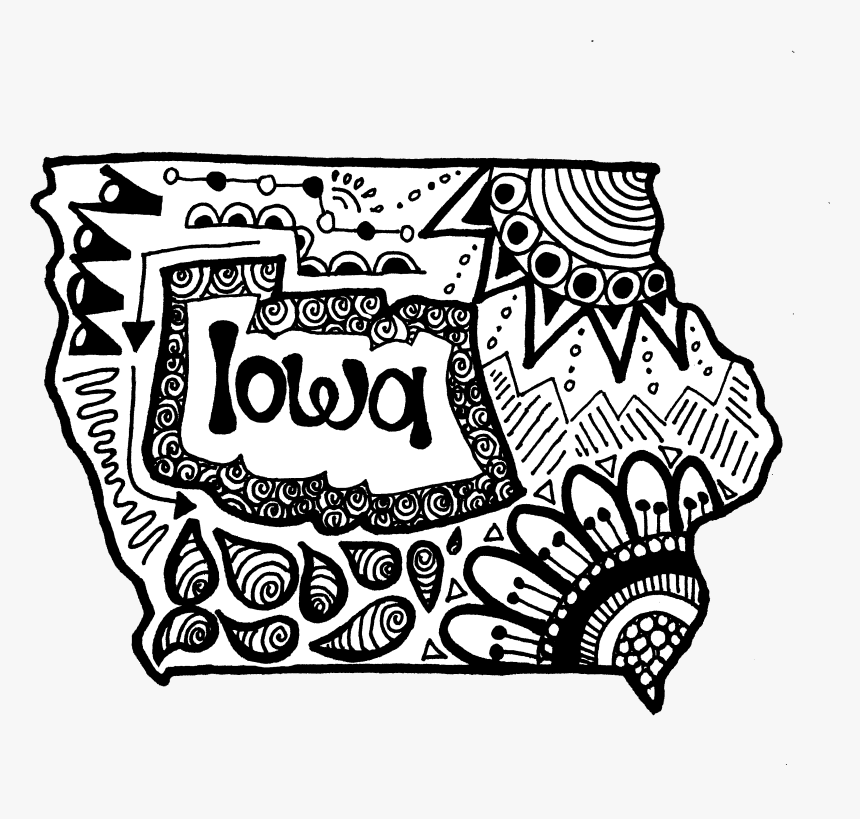 Iowa State Zentangle - Illustration, HD Png Download, Free Download