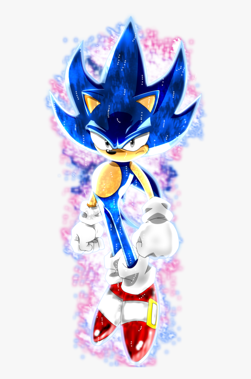 If There"s Super Sonic So Why Cant There Be Ultra Instinct - Super Sonic Blue Kaioken, HD Png Download, Free Download