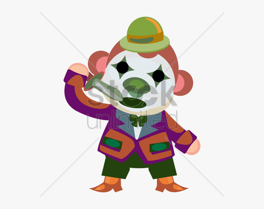Circus Monkey With Clown Face Paint Performing With - Circus, HD Png Download, Free Download