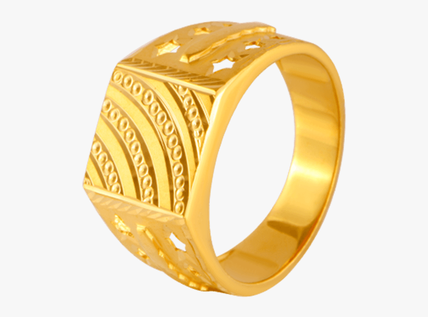22kt Yellow Gold Ring For Men - Ring, HD Png Download, Free Download
