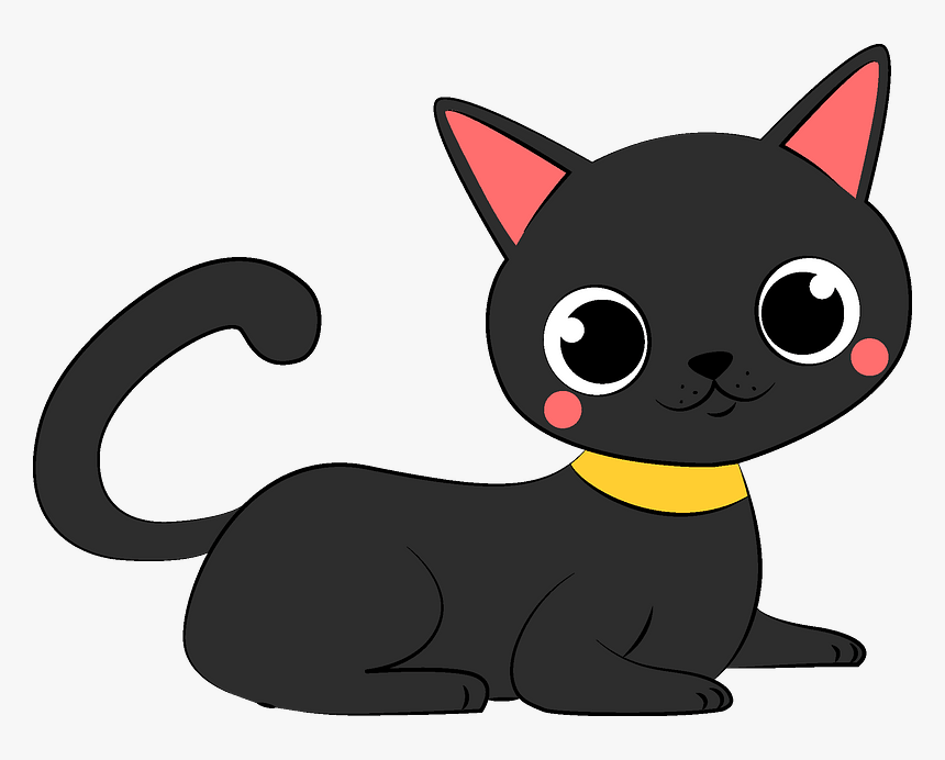 Black Cat Clipart - Cartoon, HD Png Download, Free Download