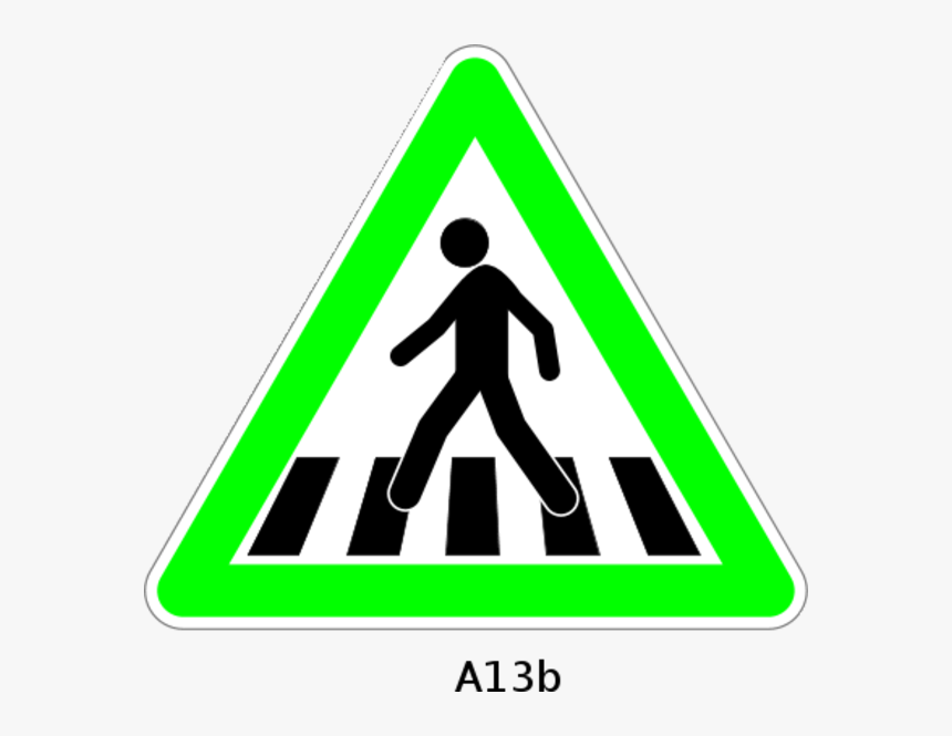 Pedestrian Crossing Sign Clip Art, HD Png Download, Free Download