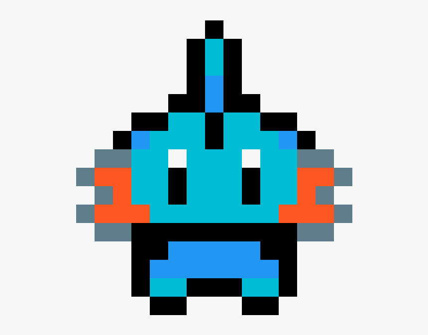 Mudkip Face Pixel Art, HD Png Download, Free Download