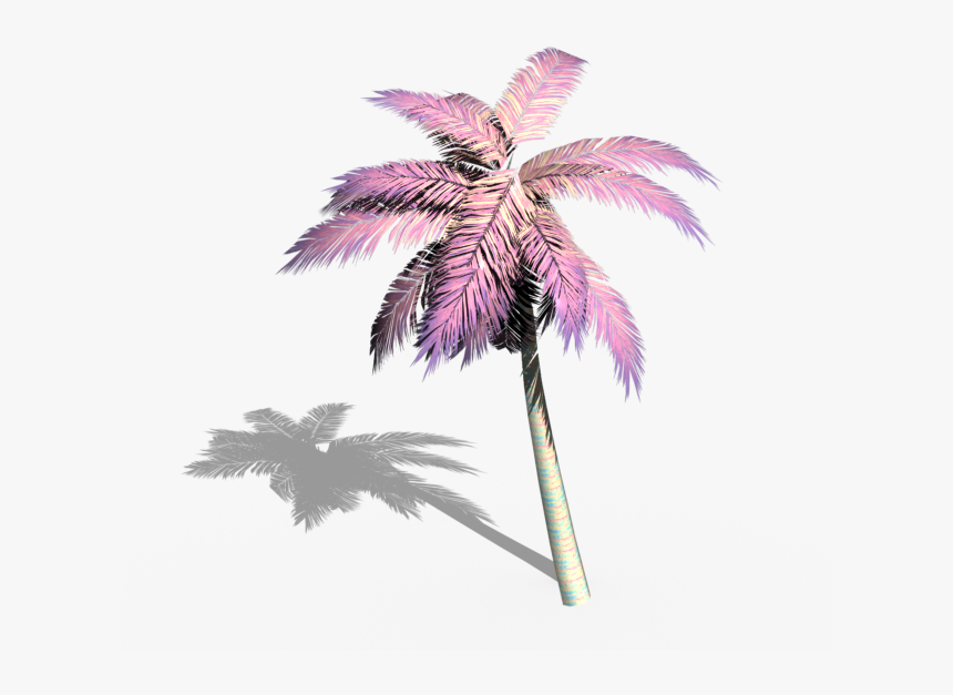 #palmtree #pink #seapunk #freetoedit - Vaporwave Palm Tree Png, Transparent Png, Free Download