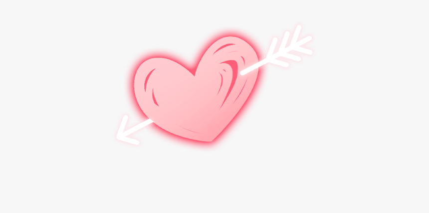 #neon #pink #heart #arrow #cupidsarrow #love #freetoedit - Heart, HD Png Download, Free Download