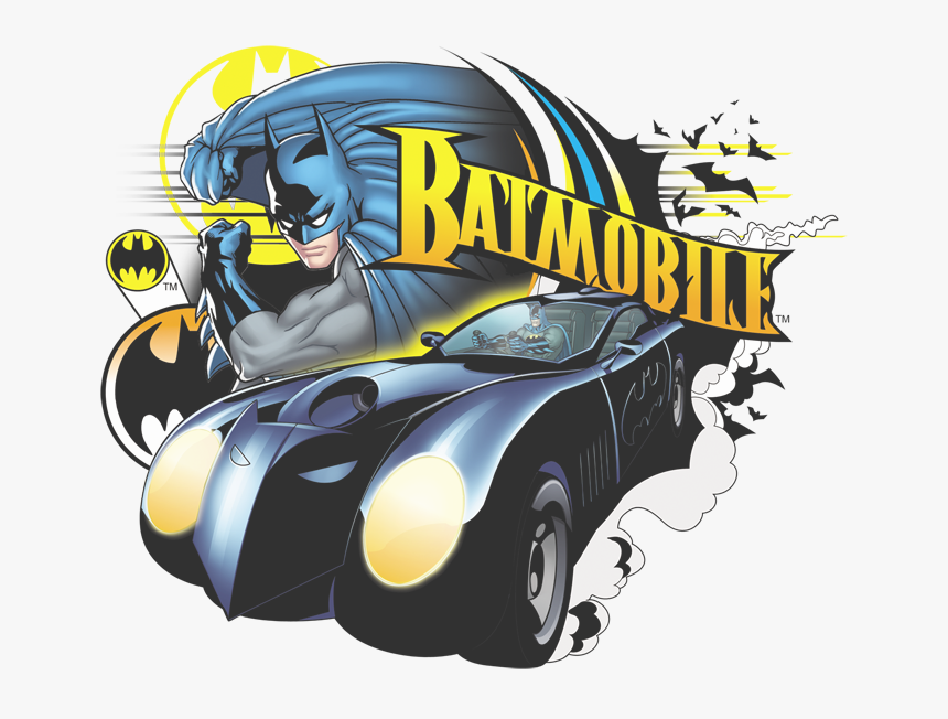 Batman Batmobile Youth Hoodie - Cartoon, HD Png Download, Free Download