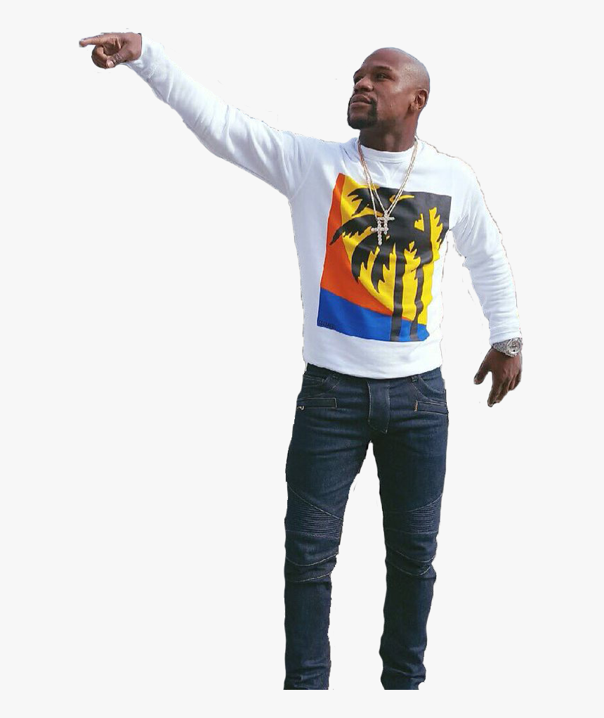 Transparent Person Pointing Png - Transparent Floyd Mayweather Png, Png Download, Free Download