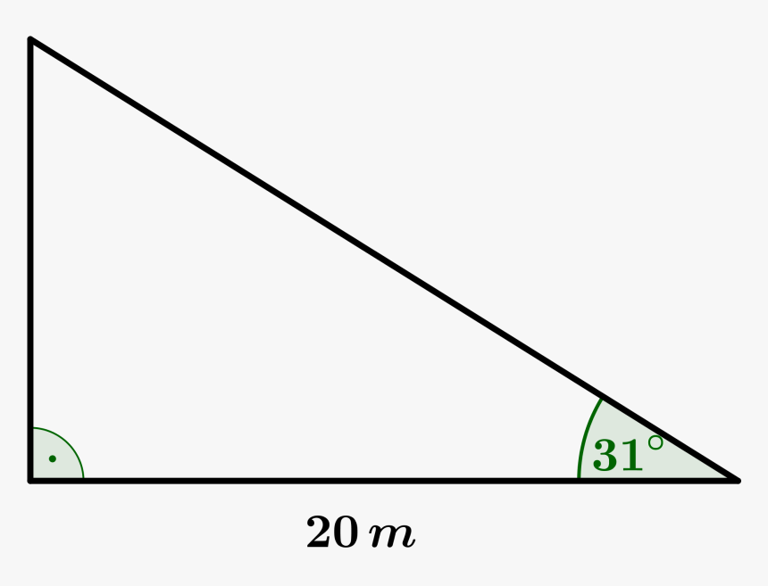 Right Triangle With A 28 Degree Angle Clipart , Png - Trigonometrie Am Rechtwinkligen Dreieck Aufgaben, Transparent Png, Free Download