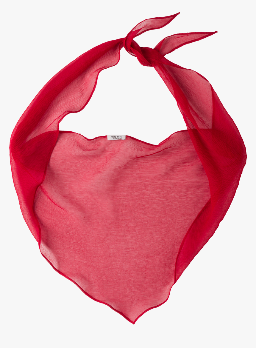 Silk Chiffon Scarf Red Miu Miu, HD Png Download, Free Download