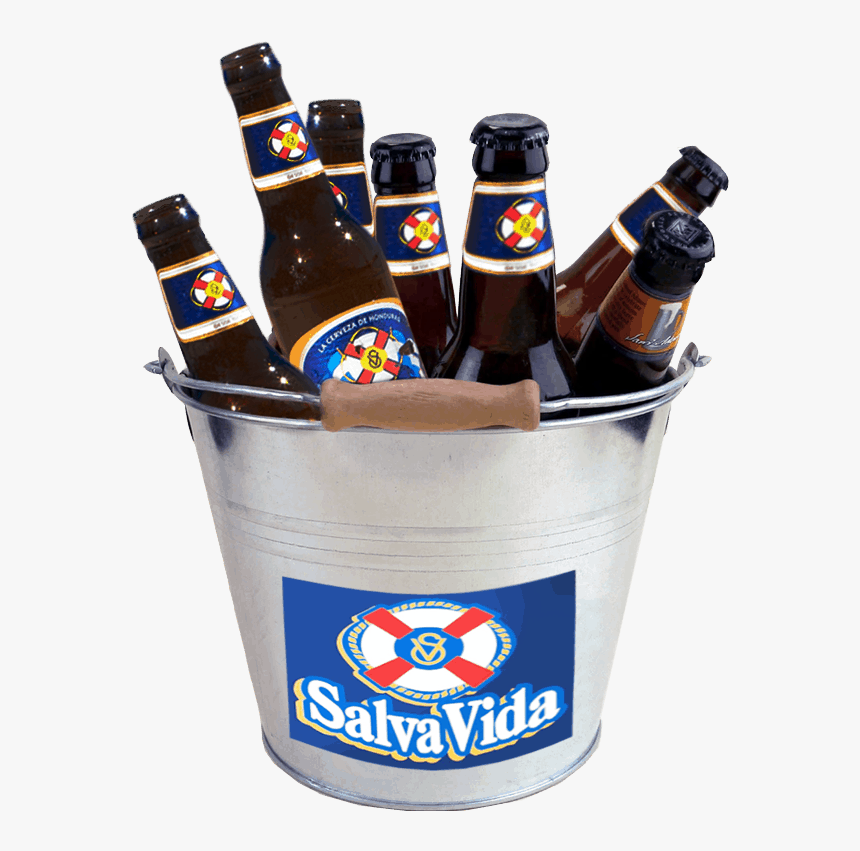 Salva Vida Bucket - Beer Bottle, HD Png Download, Free Download