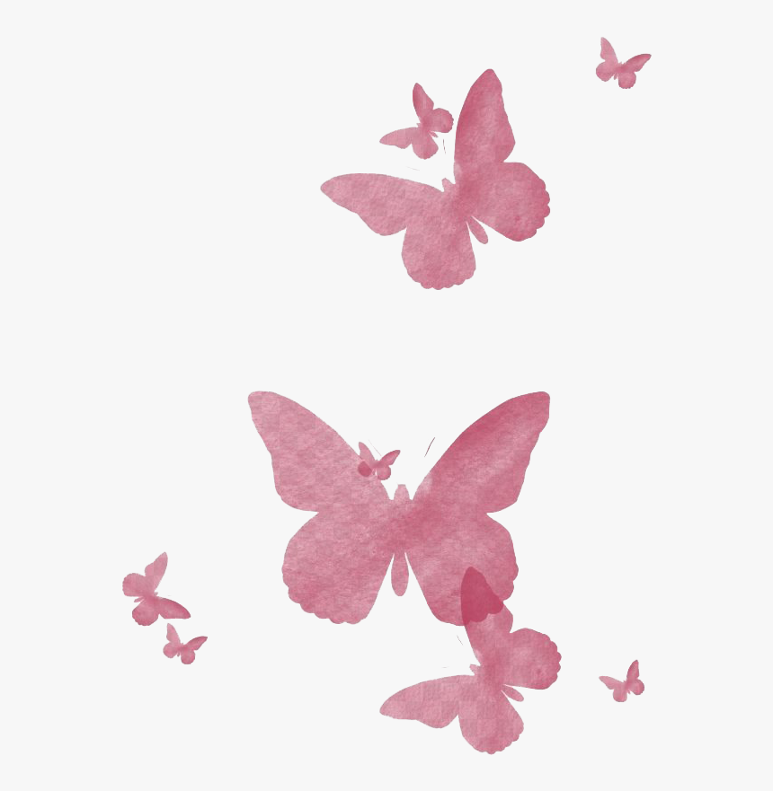 Flying Pink Butterfly Png Transparent Image - Butterfly Watercolor Png, Png Download, Free Download