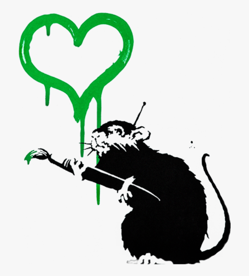 Transparent Banksy Png - Banksy Rat, Png Download - kindpng.