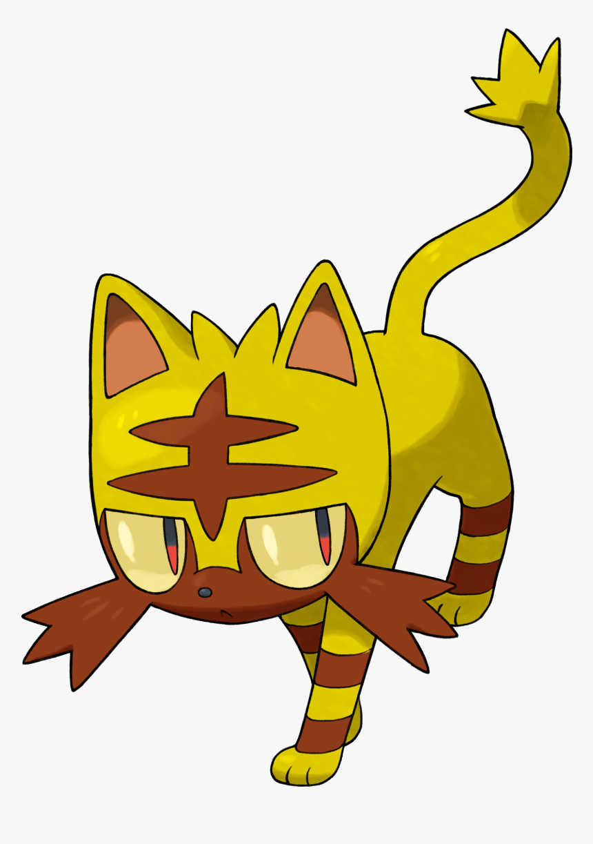 Pokmon Sun And Moon, Png Download - Shiny Litten, Transparent Png, Free Download