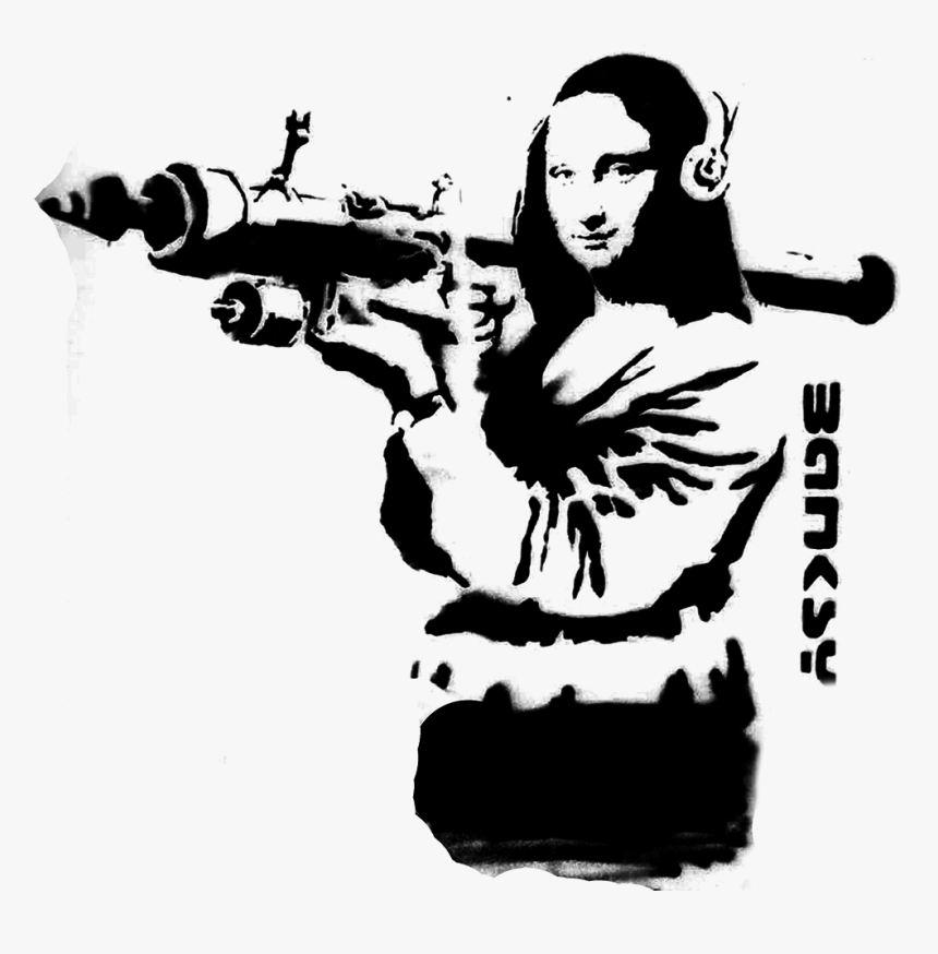 Banksy Mona Lisa Stencil , Png Download - Stencil Banksy Mona Lisa, Transparent Png, Free Download