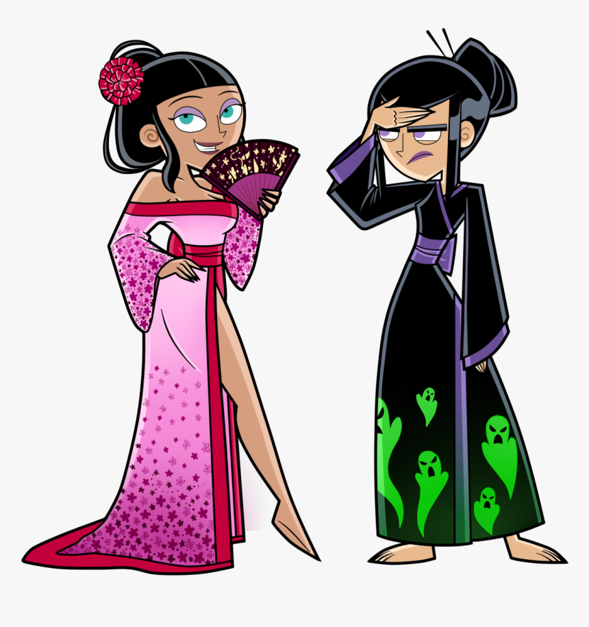 Sam And Paulina Wearing Kimonos Commission - Fanart Danny And Sam, HD Png D...