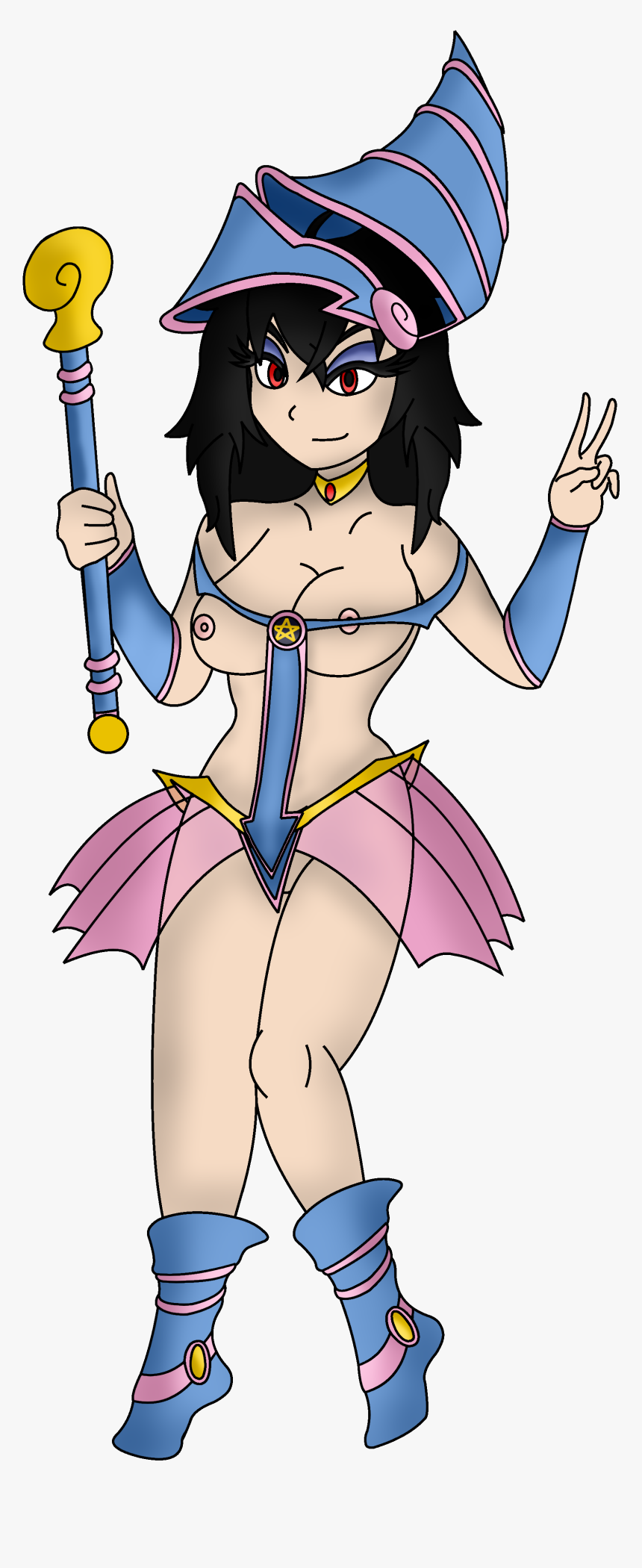 Helley Dark Magician Girl - Cartoon, HD Png Download, Free Download