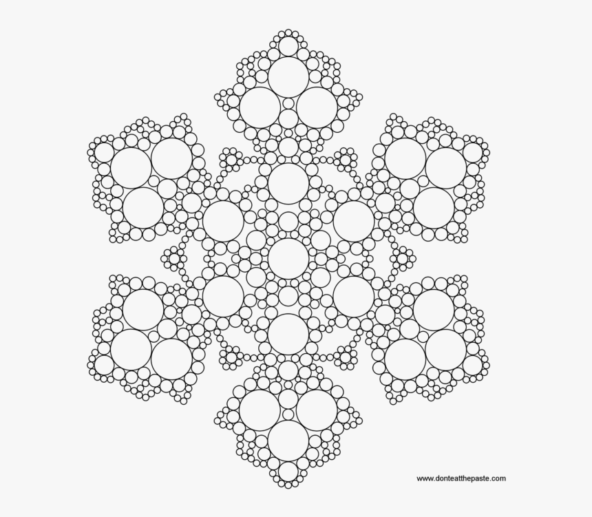 Printable Snowflake Mandala Coloring Pages, HD Png Download, Free Download