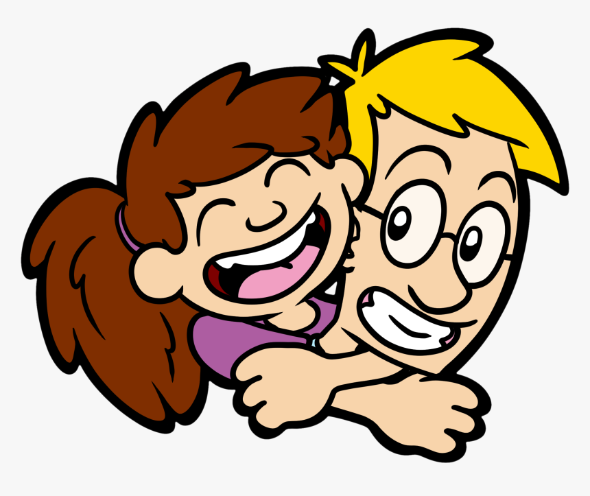 Daughter Hugging Dad Comicstrip Comics Dads Dadsandsons - Cartoon, HD Png Download, Free Download