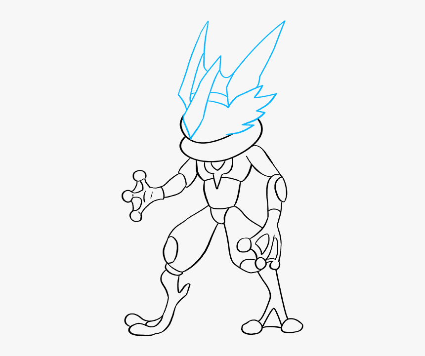 How To Draw Ash-greninja From Pokémon - Ash Greninja Easy Drawing, HD Png Download, Free Download